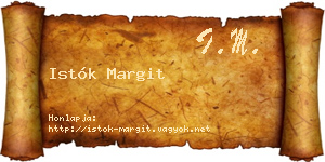Istók Margit névjegykártya
