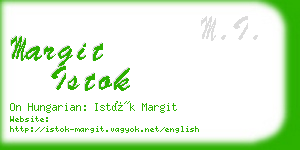 margit istok business card